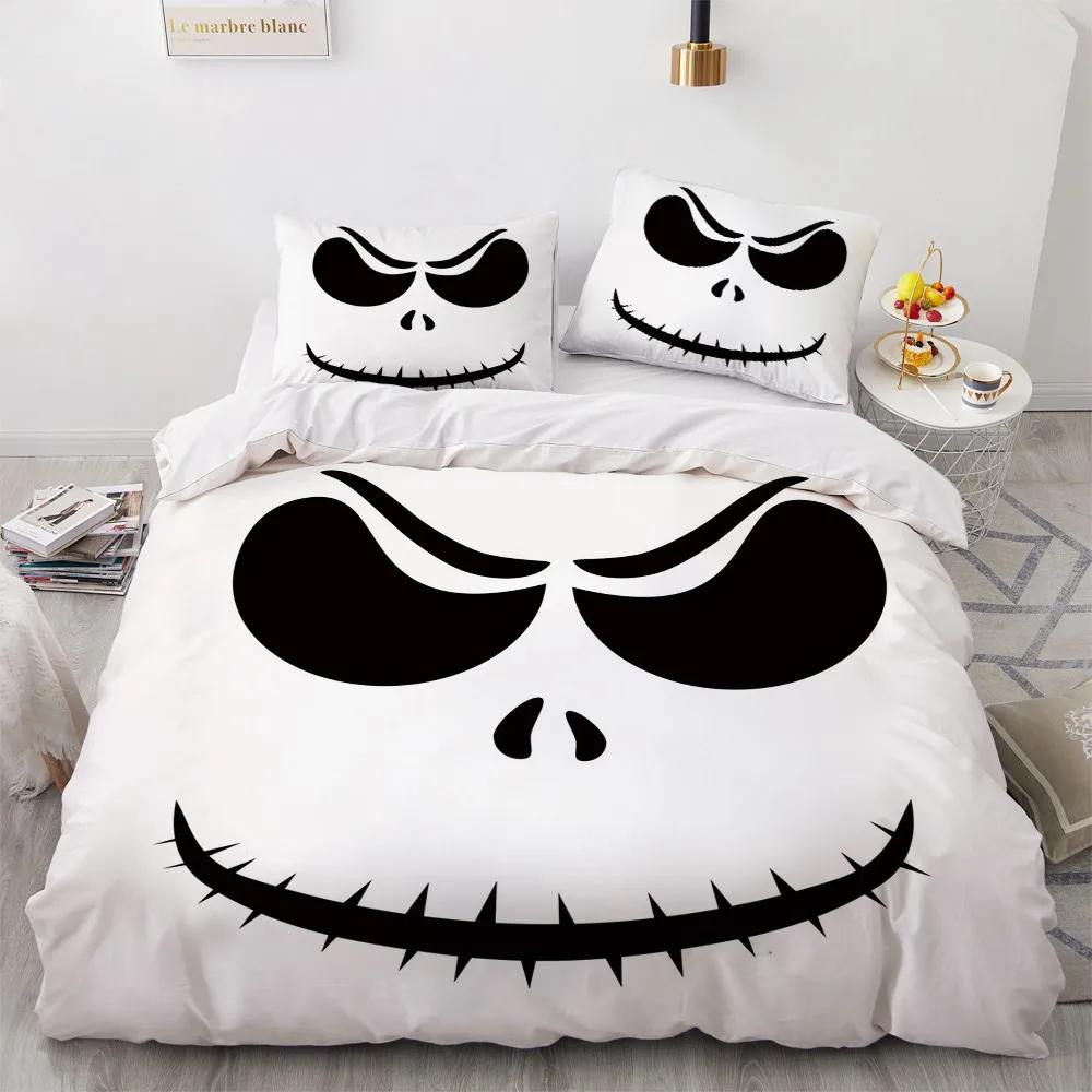 Black and White Grimace Duvet Cover Black Cartoon Dryad Ghost for Children Boys Gifts Bedroom Decoration Polyester Quilt Cover