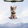 2D Flat Acrylic Husky Car Decoration Pendants, Bags and Key Accessories for Interior Rearview Mirrors Car Suspension Decoration Gifts for Friends
