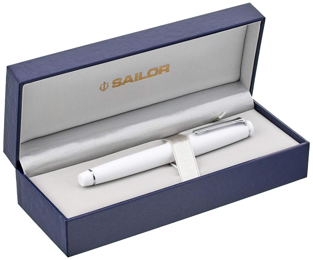 Sailor fountain pen Professional Gear Slim Silver White Medium Fine 11-1222-310