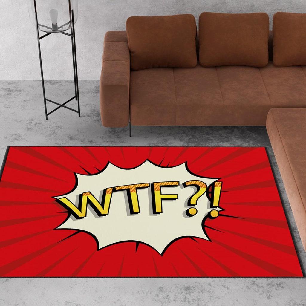 Коврик KEEP OFF Hype Decor, большой черно-белый ковер Hype Decor, ковер для гостиной, подарок на новоселье