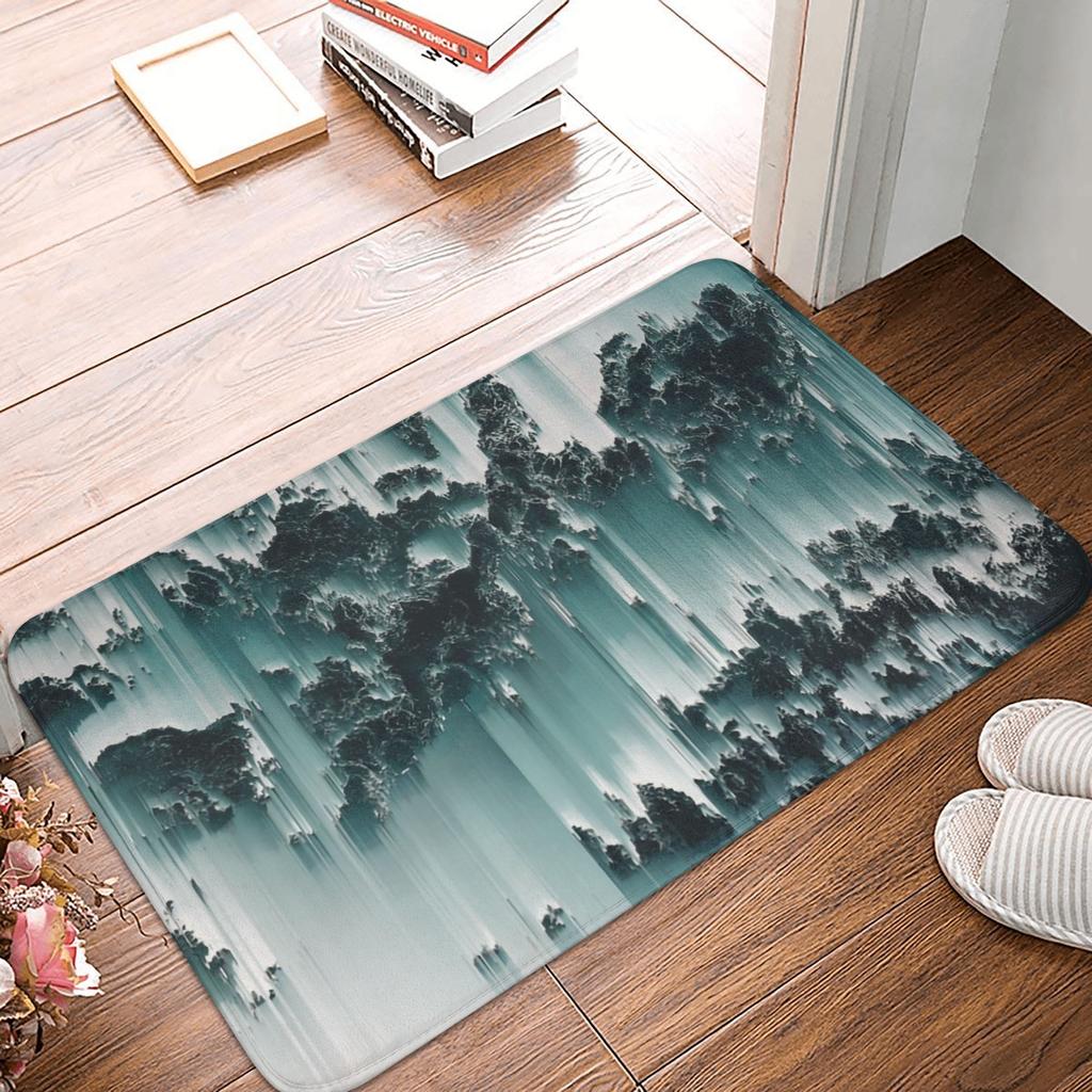 Smoked Black Marble Front Floor Door Entrance Mats Outdoor Abstract Texture Pop Art Kitchen Bathroom Doormat Toilet Carpet Rug