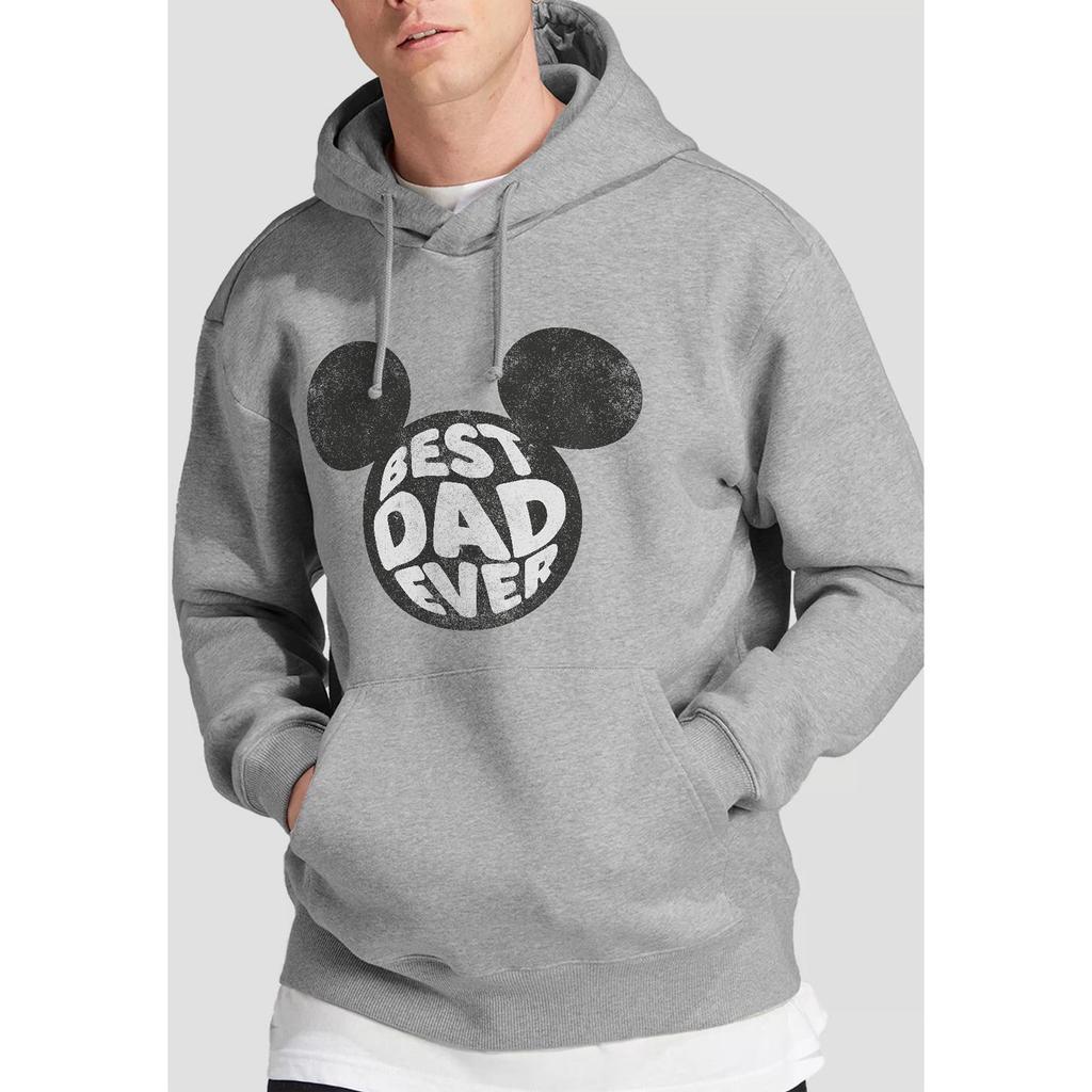 Disney Mens Best Dad Ever Mickey Mouse Hoodie