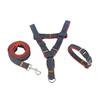 Dog Traction Rope Set Chest Harness Leash for Training Walking Control Gentle Pull Prevention Neck Safe Pet Supplies Red S