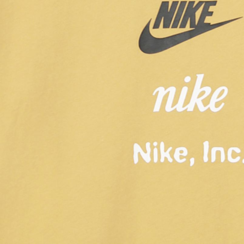 Nike Футболка с круглым вырезом и логотипом Alphabet Мужские топы Желтый DZ2876-725