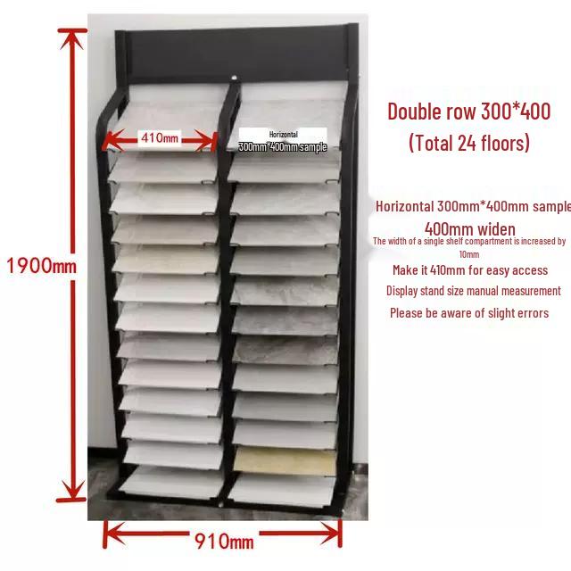 Customizable Display Rack for Panels, Paint Samples, Tiles, Aluminum, Glass, and Stone