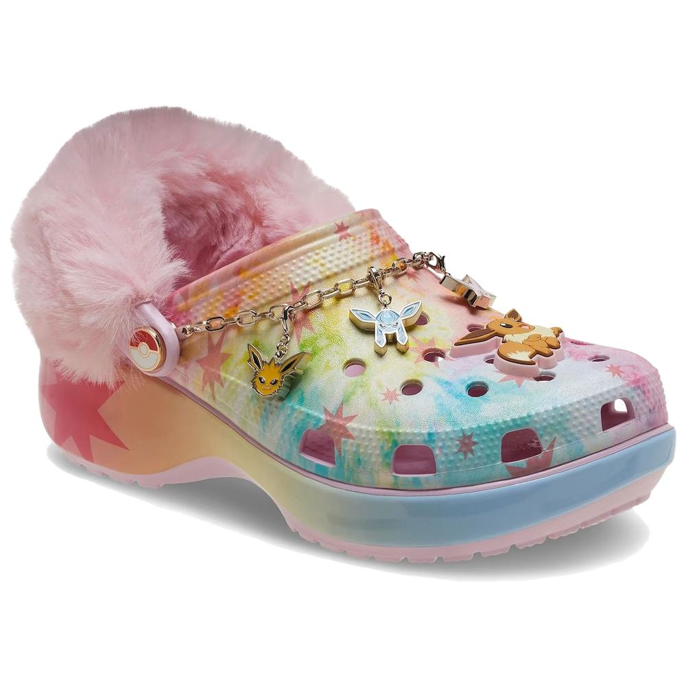 Crocs Pokémon x Classic Platform Clog Иви Женские Кроссовки Розовый Мультиколор 211429-90H