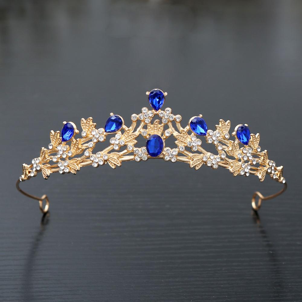Exquisite Fashion Crystal Children Princess Crown Headpiece Girls Crown Birthday Hair Ornament Girls Stage Performance Headpiece