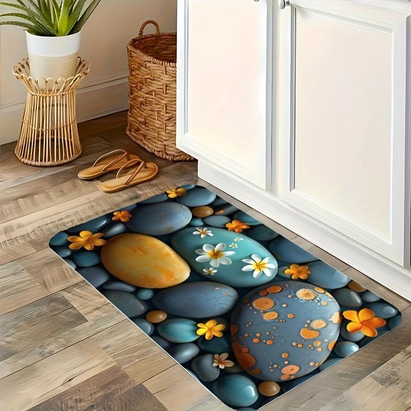 1 шт. Синий коврик для кухни с рисунком бантика, нескользящий коврик для двери, поп-дизайн, коврик для ванной, коврик для ванной, ковер для дома, для раковины, прачечной, декор