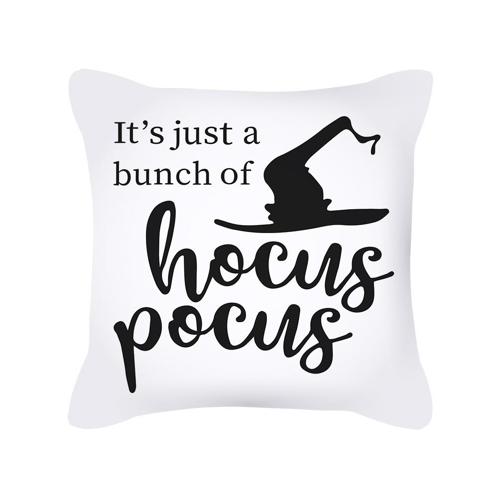 Halloween Cartoon Pumpkin Moon Bat House Decoration Pattern Pillowcase Bedroom Living Room Sofa Cinema Car Garden Pillowcase