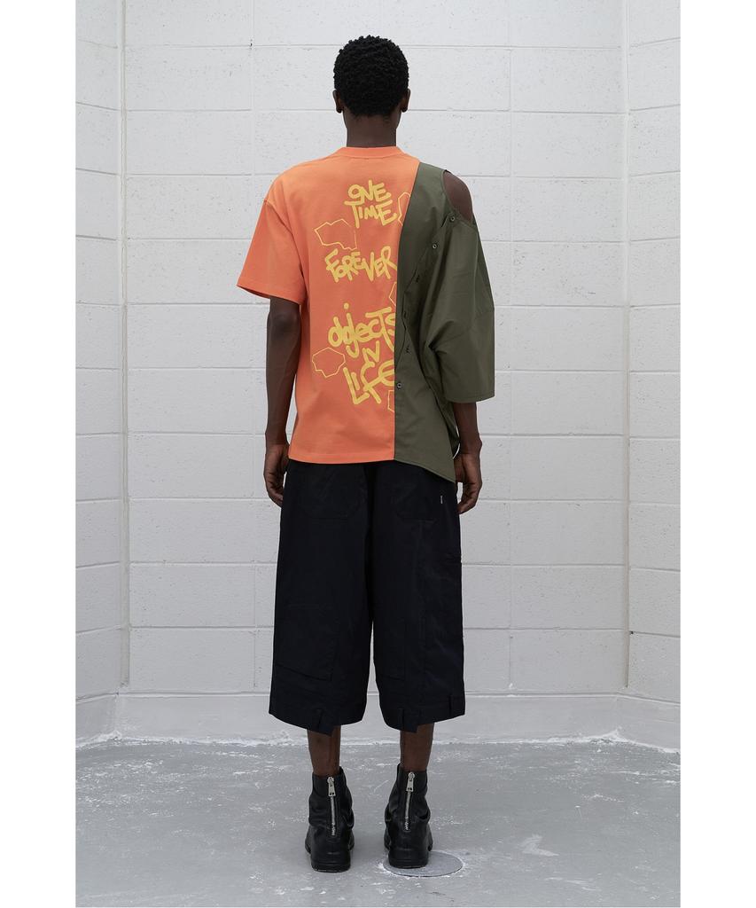 RECODE (Re;Code × Objects Iv Life By Daniel Arsham) Half Fabric Mixed Top R0Tax25220Whx