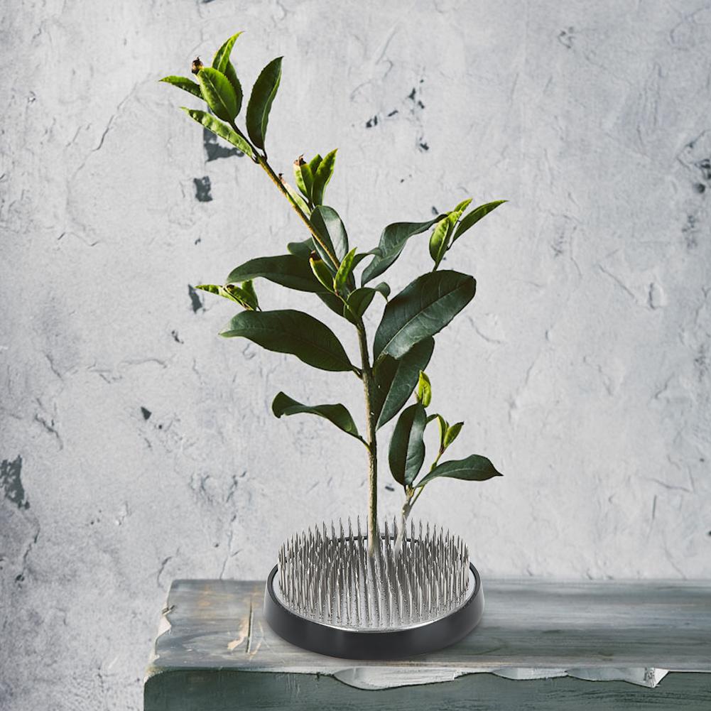 Круглый держатель для цветочной композиции в японском стиле Kenzan, игольчатый инструмент для аранжировки, аксессуары из нержавеющей стали