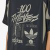 Adidas Оригинальная коллаборация Originals X 100 Thieves SS25 Минималистичная удобная футболка-пуловер с коротким рукавом Унисекс футболки Черная JM3259