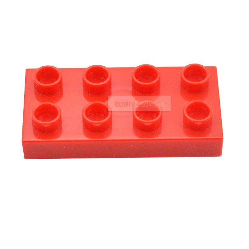 «Большие блоки для самостоятельной сборки, 8 отверстий, половинной высоты 2x4, совместимы с Lego, для раннего образования младенцев и детей ясельного возраста».