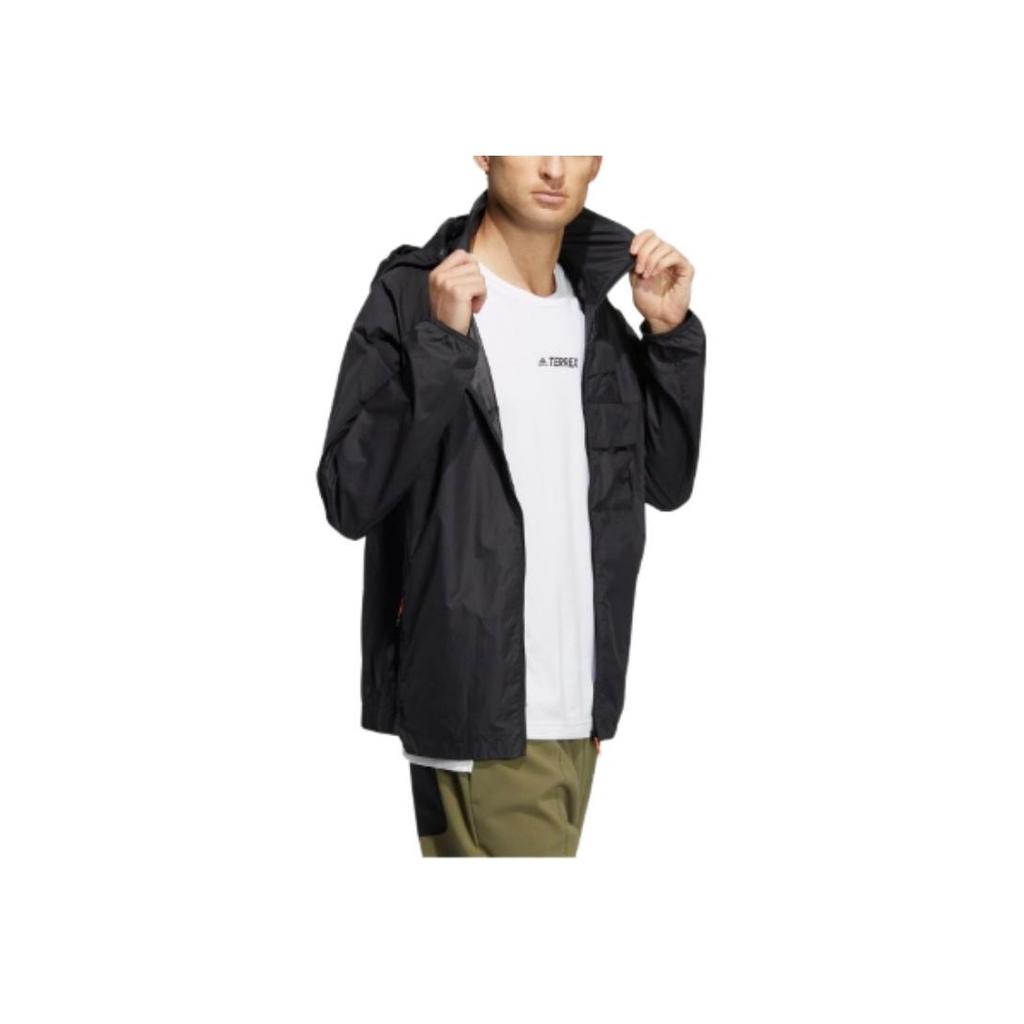 Adidas Куртка с капюшоном и длинным рукавом для защиты от солнца, мужские куртки, черная HN4535