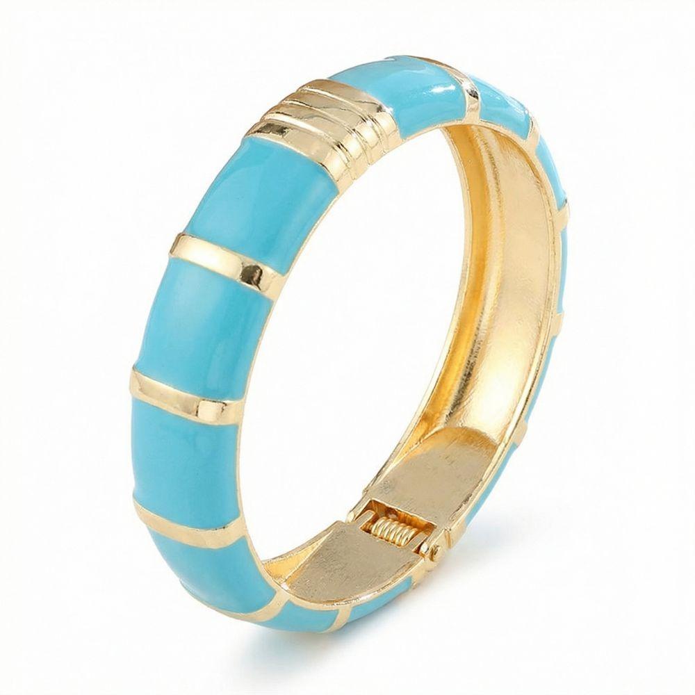 Elegant Enamel Cuff Bangles Wide Geometric Bracelet Personality Bohemian Drip Oil Bracelet  Women
