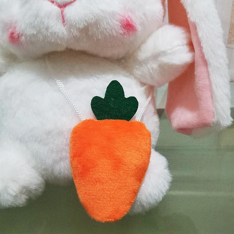 Милая плюшевая игрушка Белый Длинноухий Кролик - Идеальный подарок на день рождения для девочек