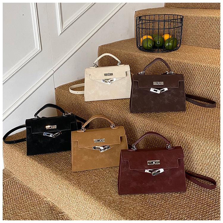 Retro Frosted Women's Handbag 2025: New Fashion Light Luxury Single Shoulder & Crossbody Kelly Bag