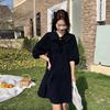 Doll collar dress women's summer new loose retro lantern bubble sleeves small fairy skirt trendy
