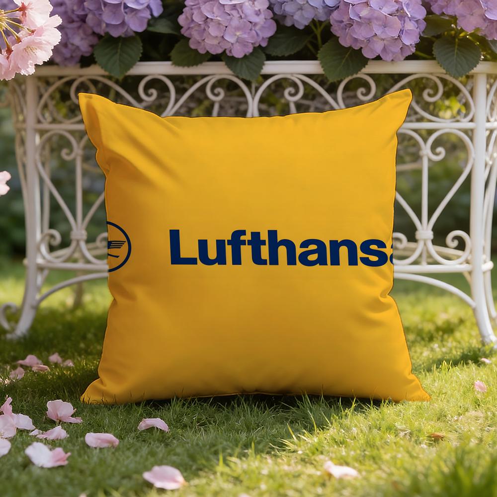 Подушка для путешествий L-Lufthansa Чехол для подушки Домашний и автомобильный Двухцелевой чехол для подушки: Двусторонняя конструкция для максимального комфорта