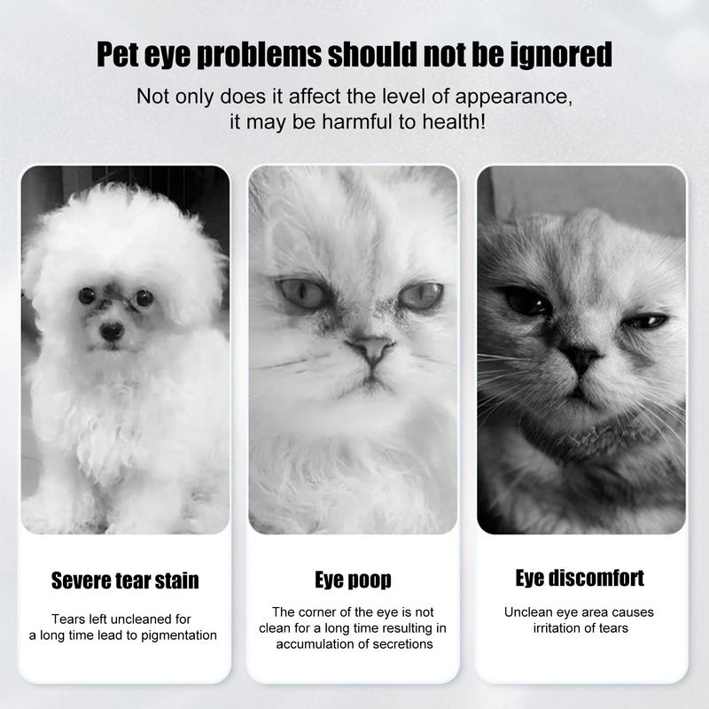 30g Pet Eye Tear Stain Remover Powder Natural Safe Apply Around Eyes Absorber Repel For Cat Dry Staining With Tear Stain Brush