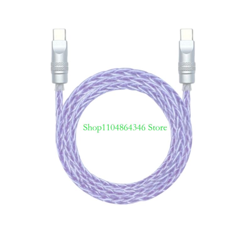 Type C Braided Eight Cored Silver Plated Copper Cable Enhances Durability and Rapid Charging For Phone16 Tablets mate70