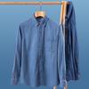 Mens Casual Long Sleeve Denim Shirt Work Shirts