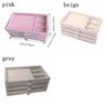 3-Tier Three Drawer Jewelry Box Dust-proof Earrings Jewelry Box Jewelry Storage Box  Home