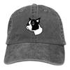 Boston Terrier Cute Dog Baseball Cap Vintage Adjustable Washed Hats Twill Plain Cowboy Hats Denim Dad Hat