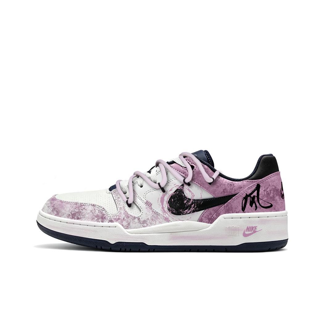 Nike Full Force Purple Stroll, Blended Deconstruction, Double Shoelace Slip Resistant Abrasion Resistant Low top FB1362-002(Team1335-)
