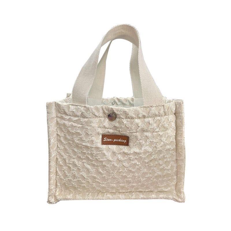 Стильная термосумка для пикника с кружевным дизайном, удобная ручка для переноски, для перекусов