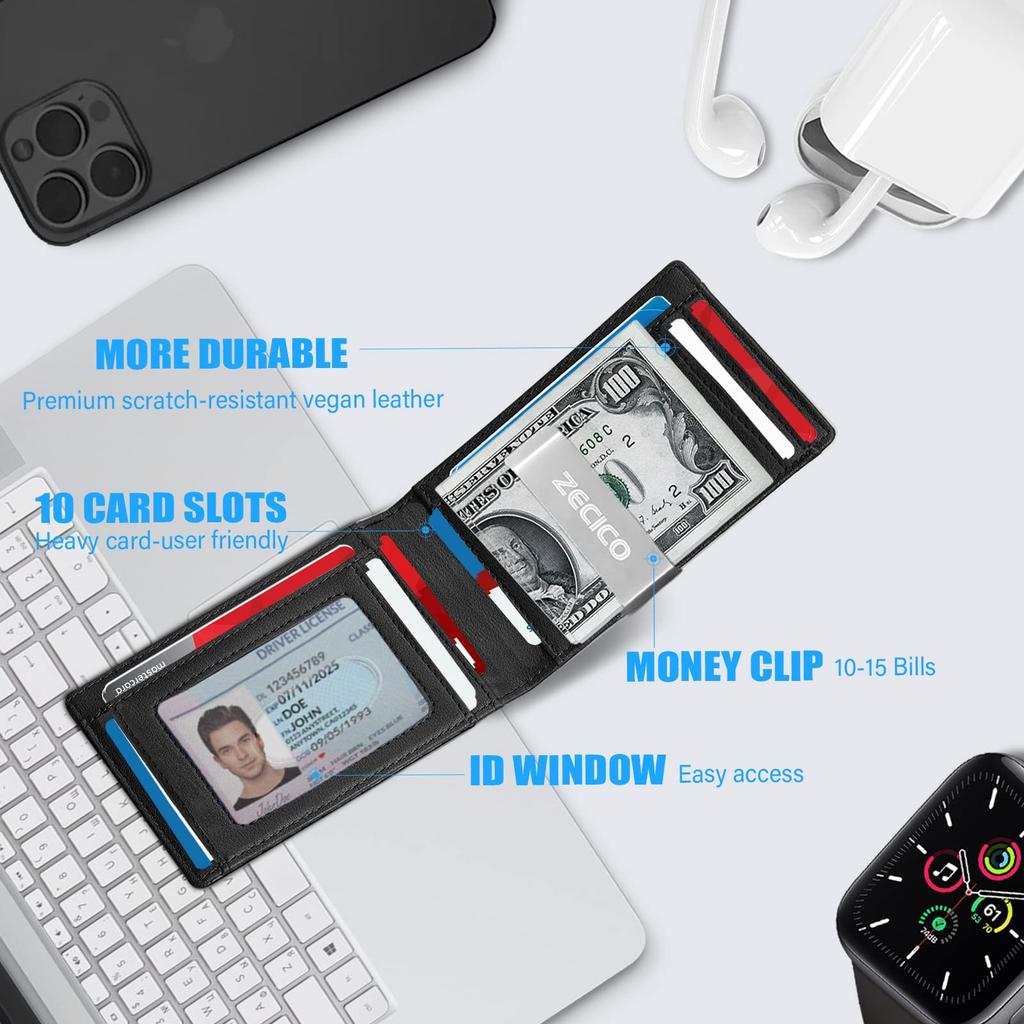 RFID противоугонная щетка мужской кошелек портативный двойной сгиб крестообразный передний карман держатель для карт многофункциональный 12 слотов для карт короткий нулевой кошелек