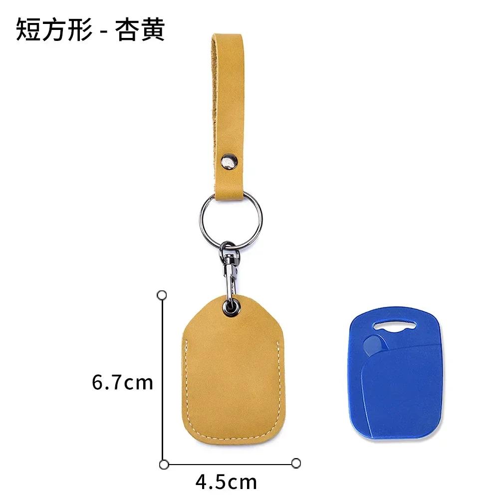 Genuine Leather Key Holder Bank Card Pocket Mini Bus Card Key Pouch Slim Housekeeper Key Access Card Protecter Cover