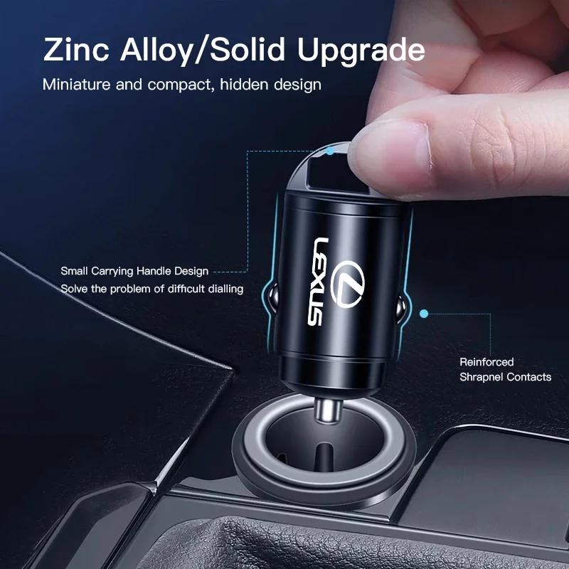 Автомобильное зарядное устройство USB Type-C Адаптер быстрой зарядки Автоаксессуары Для Lexus ES RX NX LS UX LM LX GX LC RZ IS CT GS RC HS SC TX LBX IS