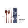 Набор деревянных столовых приборов YFJY: Гравируемая вилка, ложка, палочки для еды с тканевым мешочком - Идеально для свадеб и повседневного использования