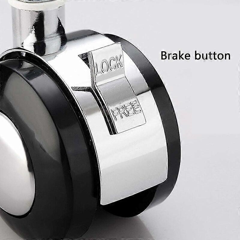 4 Pieces Furniture Swivel Casters - M6 Chair Trolley Threaded Casters for Bedside Folding Table 1.5 Inch (M6)