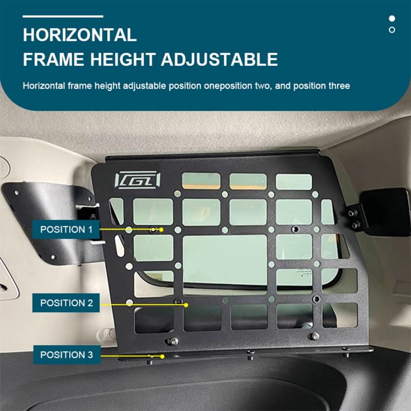 for Isuzu MU-X RF 2013-2019 Modular Storage Panel Shelf Rear Trunk Molle Panel Luggage Carrier Trunk Organizer Boot Space Saver