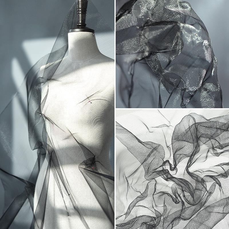 1x1m Designer Metalic Fabric Art Material Cloud Shape Hard Metallic Fabrics DIY Sewing Flexible Wire Mesh Home Decor