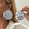 SHIXIN Преувеличенные Блестящие Большие Круглые Серьги-Гвоздики для Женщин Панк Геометрия Неправильные Серьги Золотого Цвета Модные Вечерние Украшения