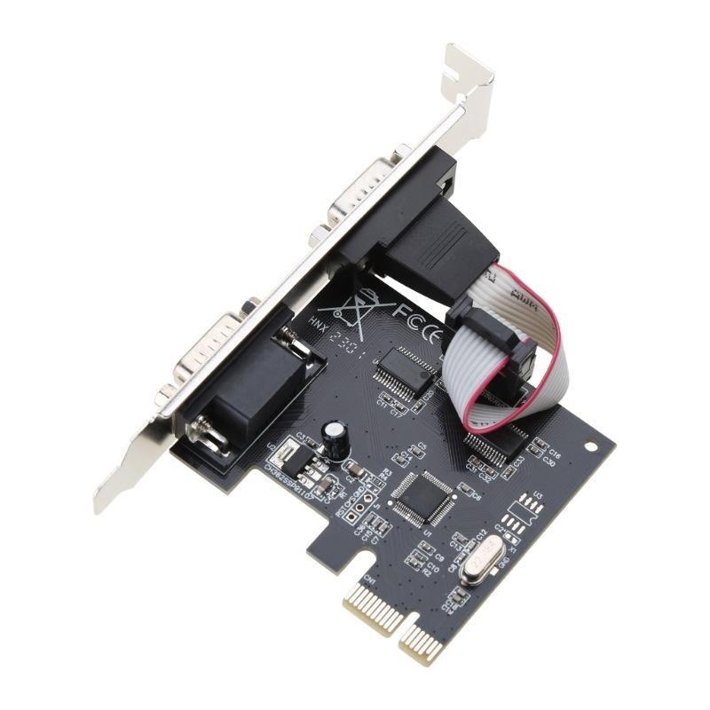 1 шт. Rs232 Com Pci-E Pci Для Express Expansion Adapter Автомобильные DIY Аксессуары Pcie на 2 Последовательных Db9 Карту