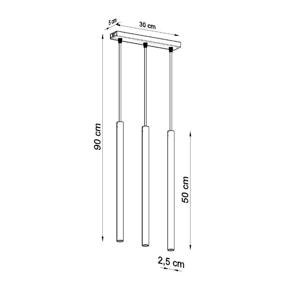 Lampa Wisząca Mossa 3 G9 Czarny Lumilo 04.139.70