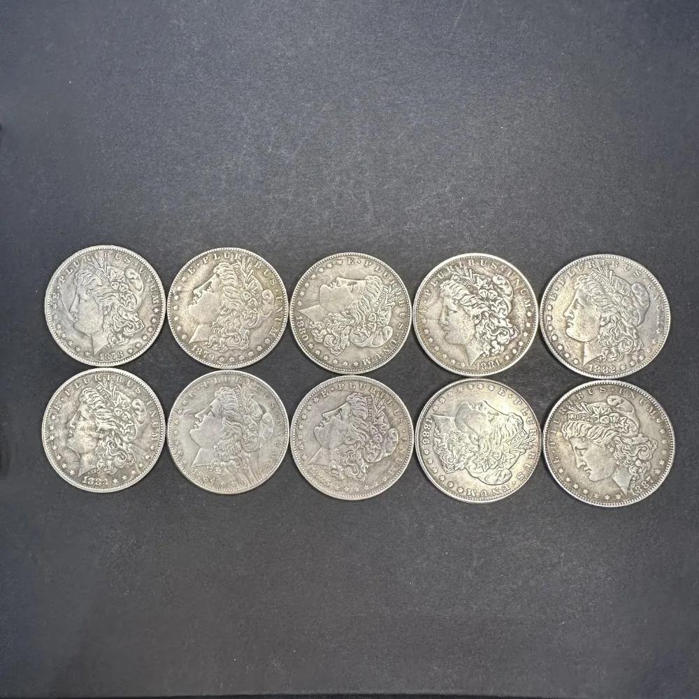 10 шт. винтажных копий монет США 1878-1887 гг. для MORGAN — идеально подходит для коллекционеров, игровых вечеринок и ювелирных изделий своими руками