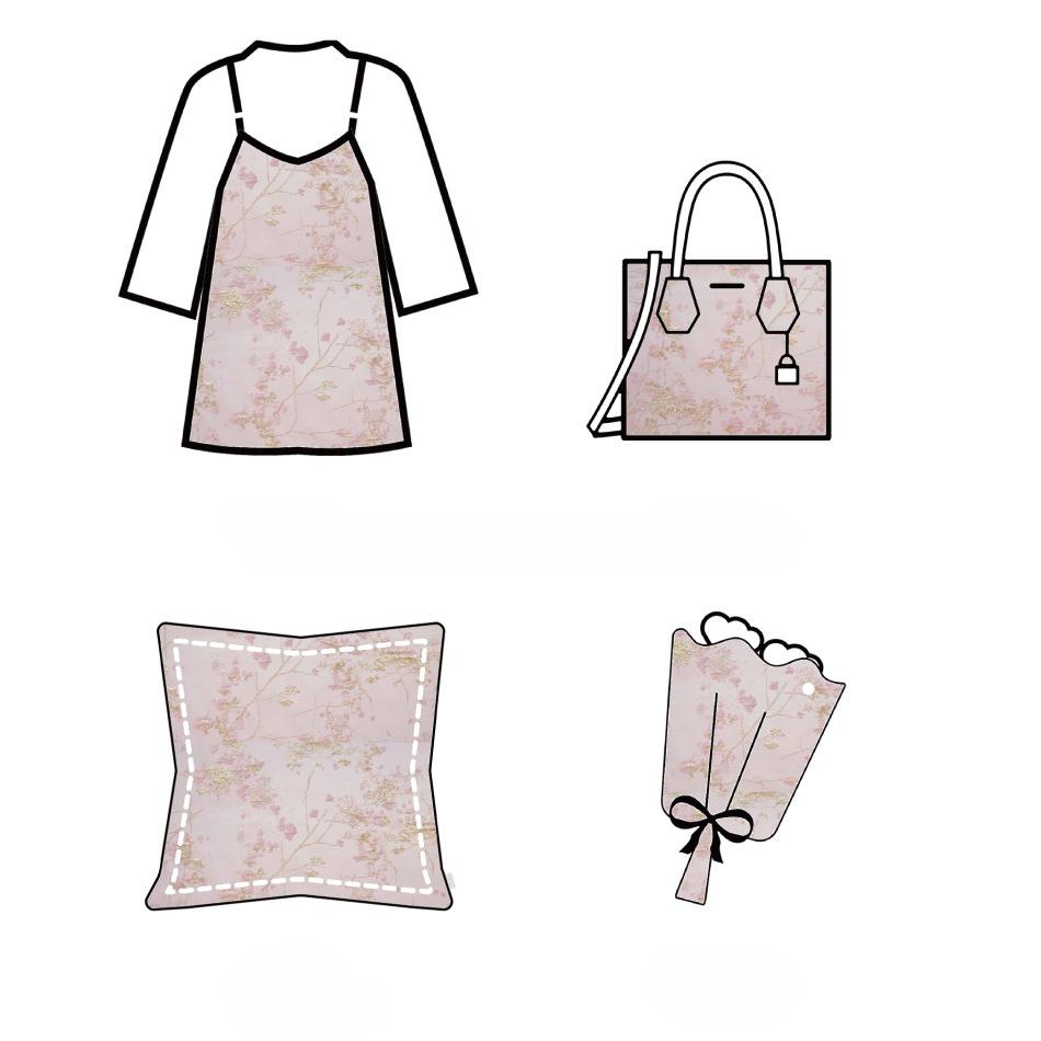 Розовое золото, тисненый цвет сливы, девичье чувство платья, весенне-осенняя жаккардовая ткань, микро-стрейч, женское пальто, букет декоративных тканей