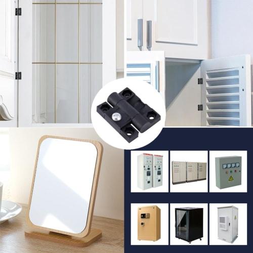 Set of 8 Torque Hinges, Stop, Flat Hinges, Mini Torque Hinges, Damper Hinges with Groove, Foldable, Adjustable Flat Torque Hinges, Position Control, D