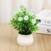 18*22cm Simulation Plant Flowers Plastic Fake Flower Potted Fence Flower Set  Home Decor