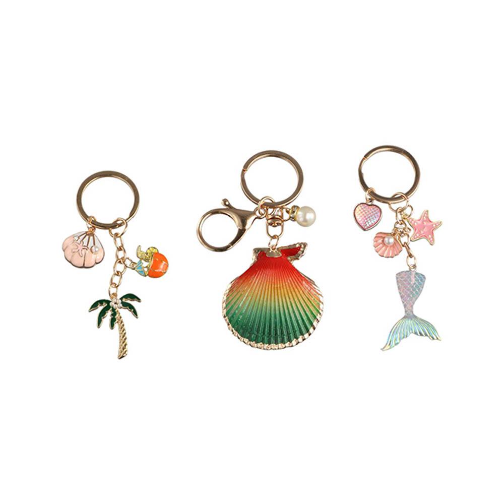 Conch Mermaid Tail Keyring Mermaid Tail Beach Style Beach Style Fun Decorative