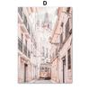 Pink Rose Girl Paris Streets Wall Art Canvas Painting Nordic Posters And Prints Wall Pictures For Living Room Decor Aesthetics
