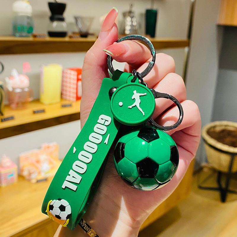 Милый мультяшный футбольный брелок Очаровательный подвес для сумки в виде искусственного футбольного мяча Автомобильный аксессуар