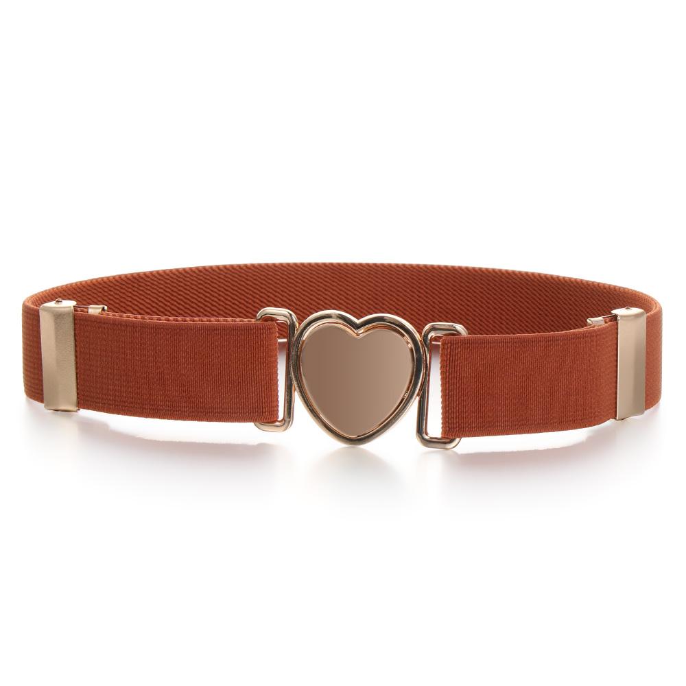 Fashion Adjustable Stretch Heart Belt Elastic Belts Dresses Waist Belt Girls