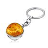 Elegant Zinc Alloy Universe Galaxy Planet Double-sided Glass Ball Keychain