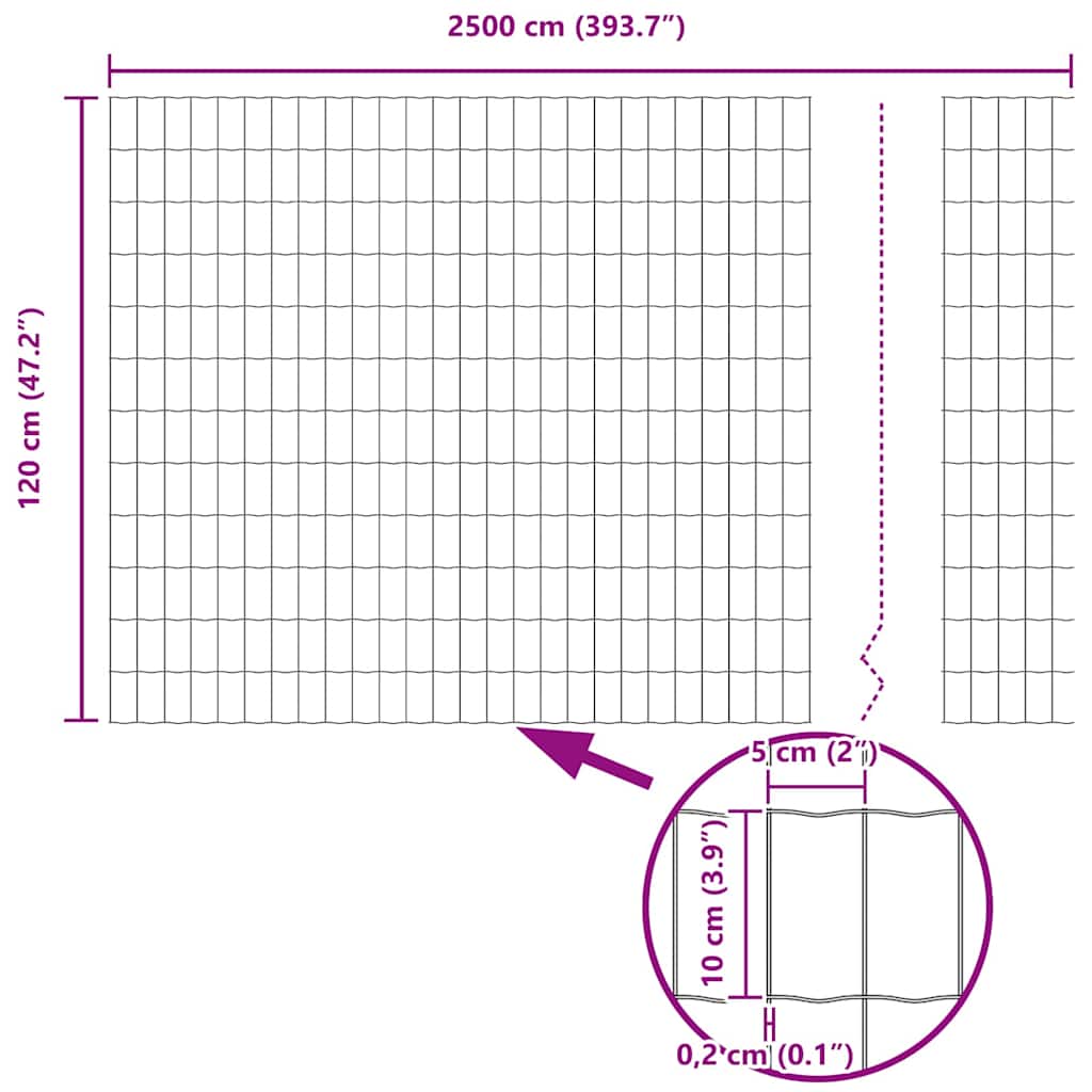 Welded Wire Fence 25 x 1.2 m (W x H)